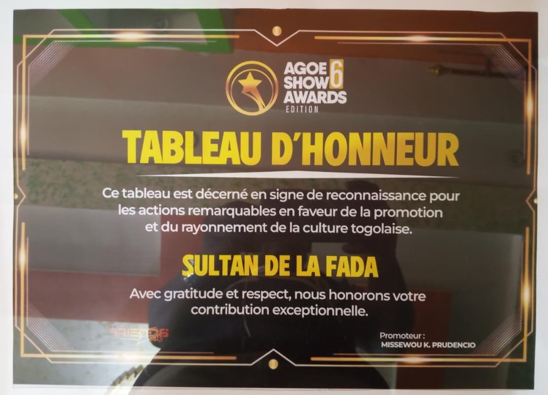 Tableau d'honneur des Agoè Show Awards